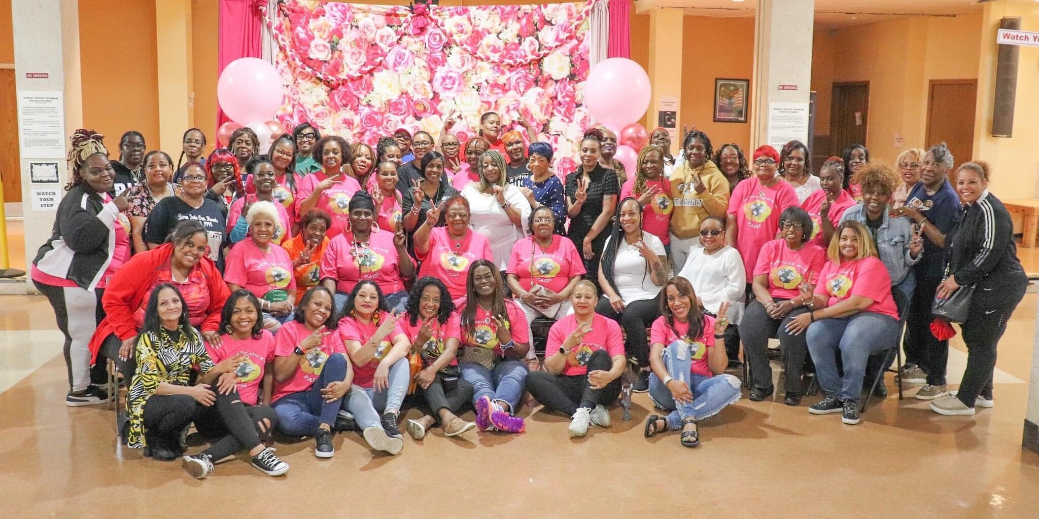 A picture of women posing at Purpose Over Pain's 2023 Mother's Day event.