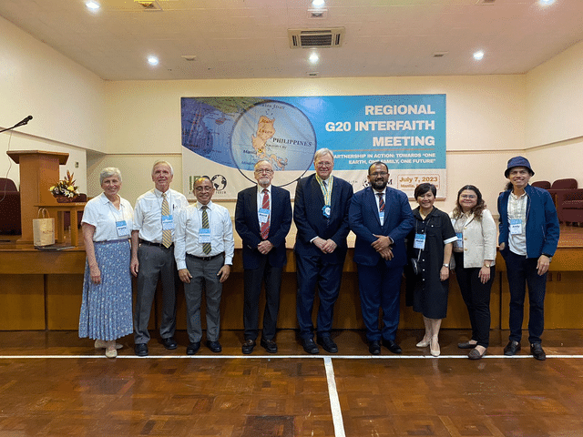 Interfaith leaders gathered at the Regional G20 Interfaith Meeting.