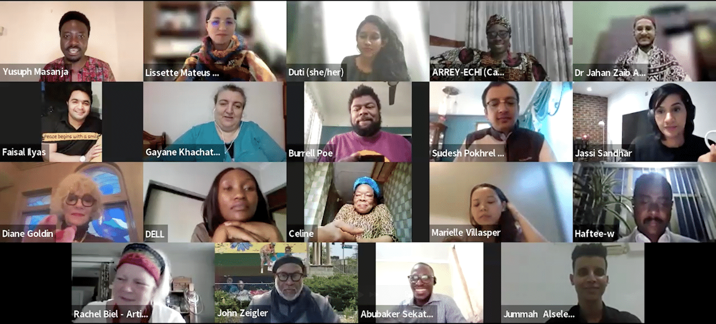 A zoom screenshot of the 2024 Goldin Global Fellows Class on Zoom